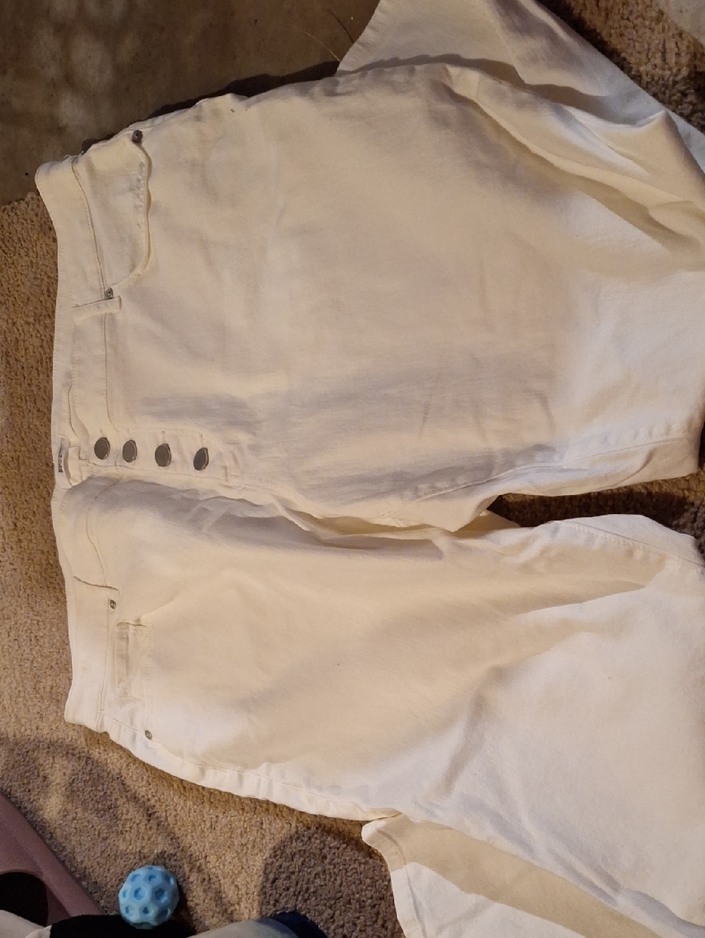 Loft Plus, Plus Size High-waist, Skinny Crop, Button-Fly White Jeans